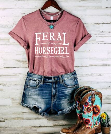 Feral Horse Girl Graphic T-shirt