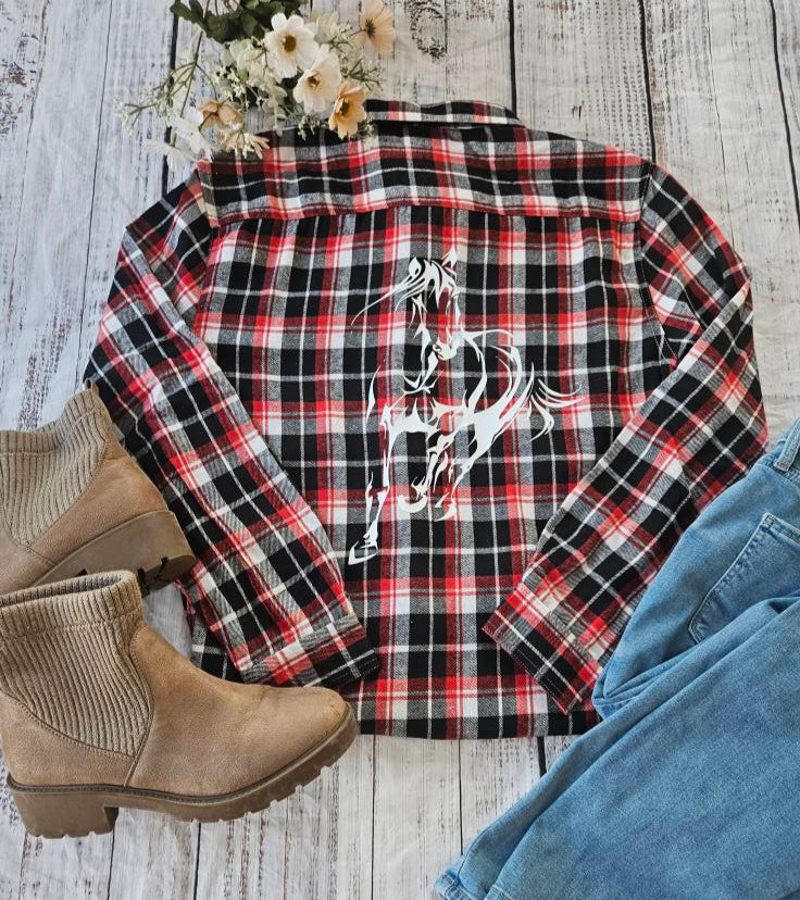 Horse Gift for Equestrians - Horse Flannel Shirt