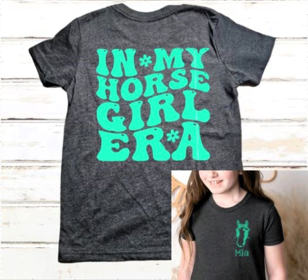Horse Lover Gift for Kids - In My Horsegirl Era Custom T-shirt