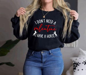 Horse Lover Valentine Graphic T-shirt