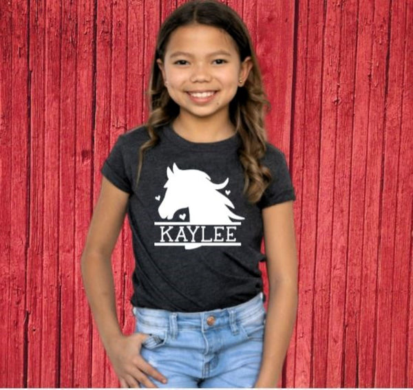 Personalized Horse Gift for Kids who Love Horses - Horse Head with Name
