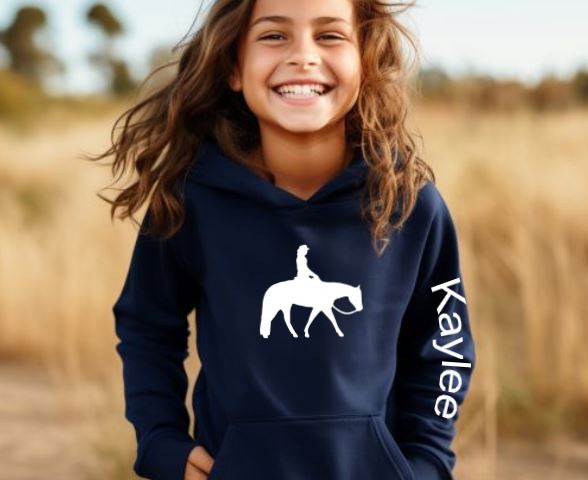 Custom Horse Gift for Kids - Personalized Western Pleasure Hoodie