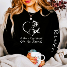 Load image into Gallery viewer, Custom Memorial Horse Lover Gift - Personalized Horse &amp; Rider Name Sweatshirt

