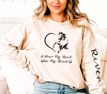 Load image into Gallery viewer, Custom Memorial Horse Lover Gift - Personalized Horse &amp; Rider Name Sweatshirt
