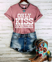 Load image into Gallery viewer, Horse Lover Gift - Only Kiss Horses T-shirt
