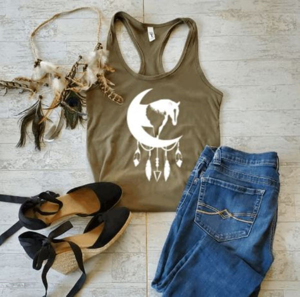 Paint the Moon Horse Lover Tank Top