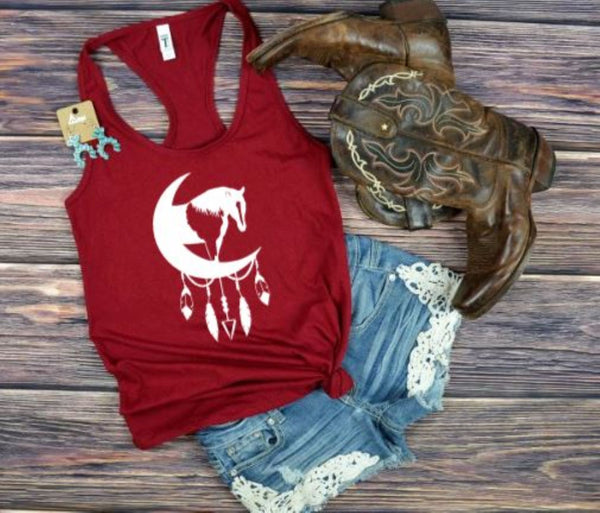 Paint the Moon Horse Lover Tank Top