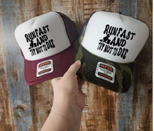 Load image into Gallery viewer, Barrel Racer Lover Hat - Run Fast and Try Not To Die
