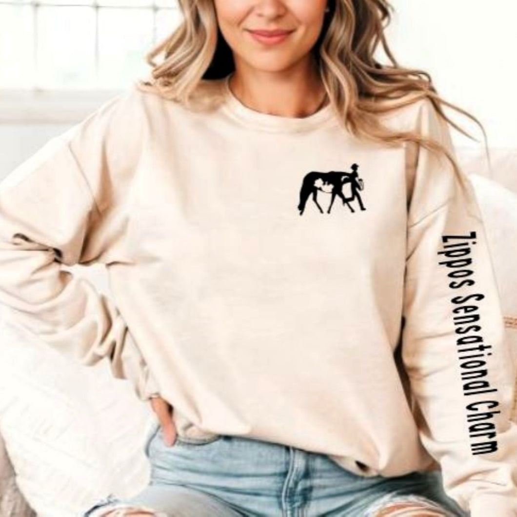 Custom Horse Lover Gift - Paint Horse Showmanship Crewneck Sweatshirt