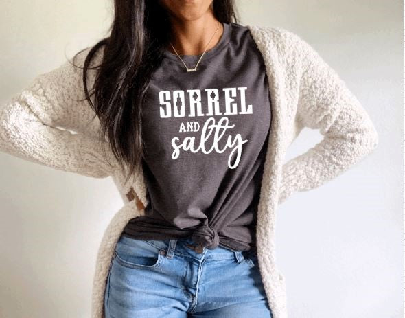 Horse Lover GIft - Sorrel & Salty Horse Graphic T-shirt