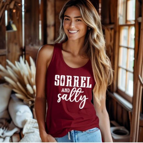 Horse Gift - Sorrel and Salty Horse Lover Tank Top for Barrel Racers & Equestrians