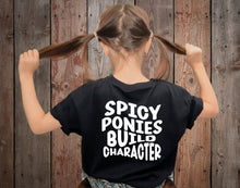 Load image into Gallery viewer, Horse Kids Shirt and Hoodie - Spicy Ponies Build Character
