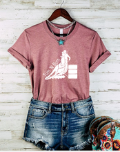 Load image into Gallery viewer, Turn &amp; Burn Barrel Racer Graphic T-shirt

