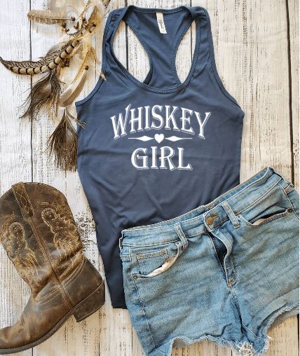 Whiskey Girl Graphic Tank Top