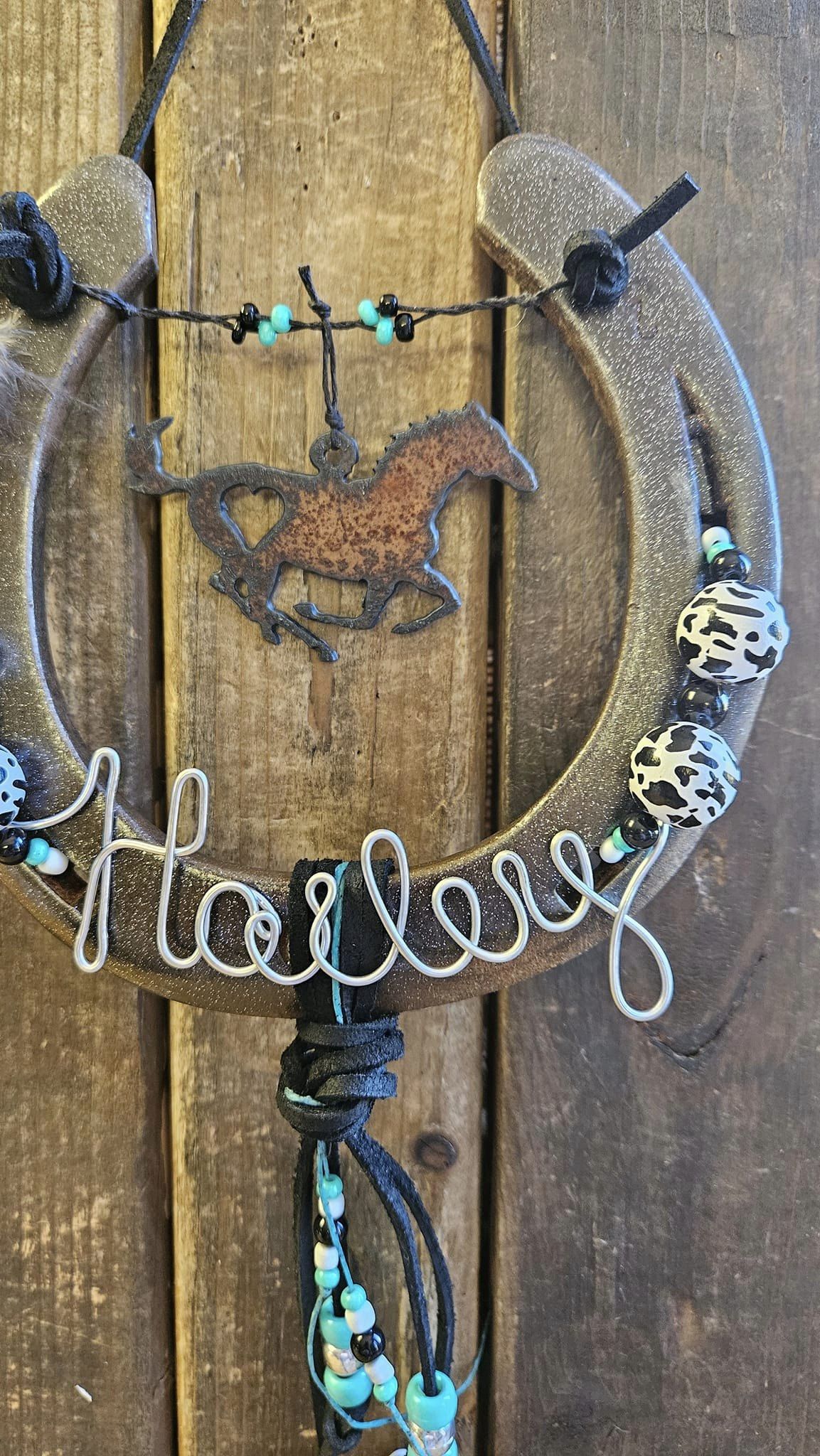 Personalized Intertwined Horseshoe Wall Hanging, Anniversary shops Gift, For Horse Lovers