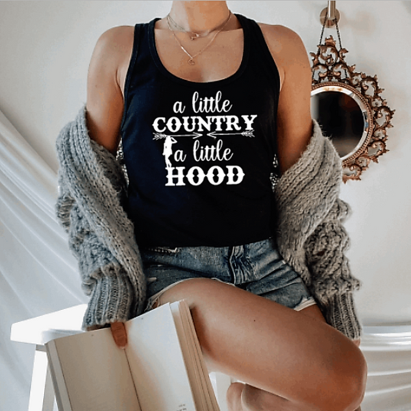 Country Girl Graphic Tank Top - A Little Country A Little Hood