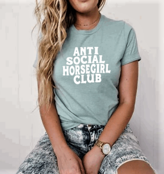 Anti Social Horse Girl Club Graphic T-shirt