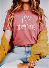 Load image into Gallery viewer, I Love Cheeky Ponies Graphic T-shirt

