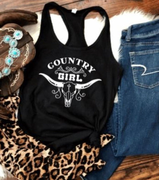 Country Girl Graphic Tank Top