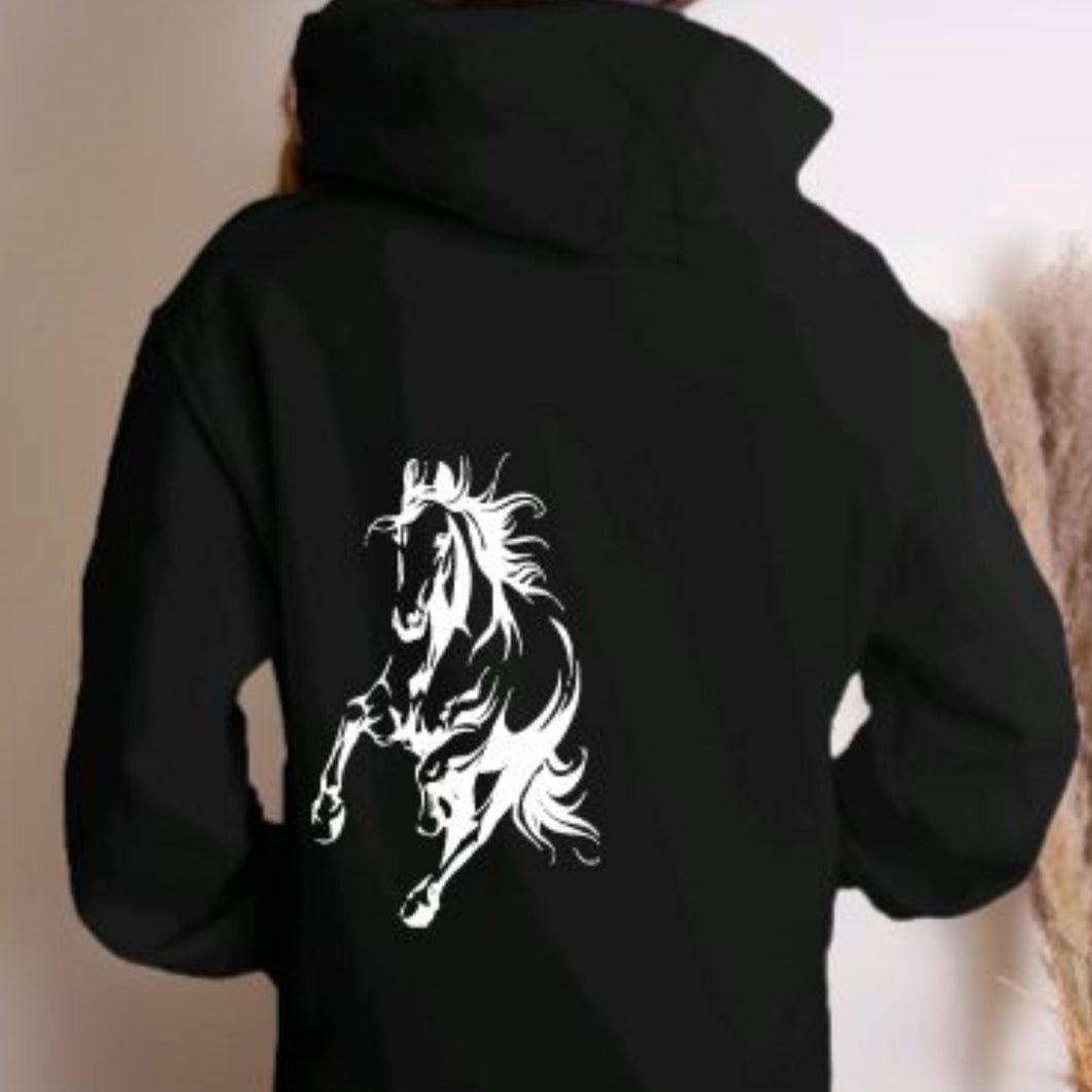 Horse Running Hoodie with Boho Vibes