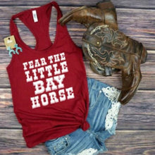 Load image into Gallery viewer, Horse Tank Top - Fear the Little Bay Horse
