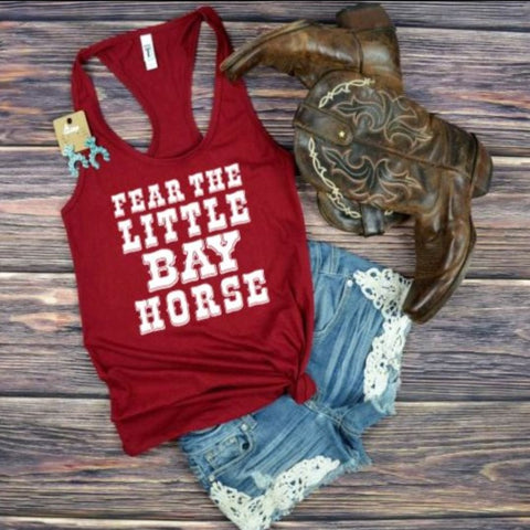 Fear the Little Bay Horse Graphic Tank Top