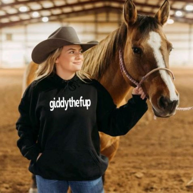 Horse girl hoodie hotsell