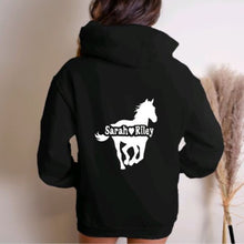Load image into Gallery viewer, Personalized Horse Lover Gift - Horse Name Hoodie
