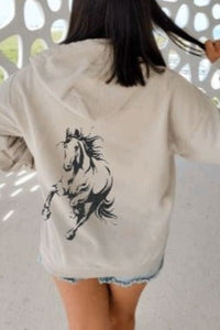 horse running hoodie