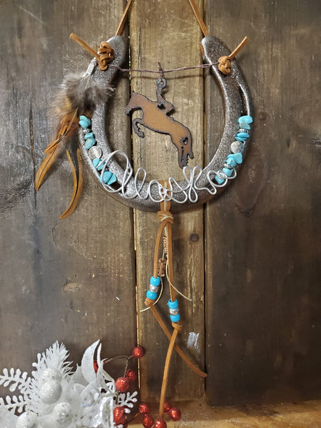 Personalized Horse Gift - Amber Horseshoe