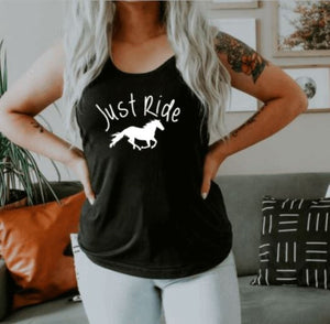 Just Ride Graphic Tank Top