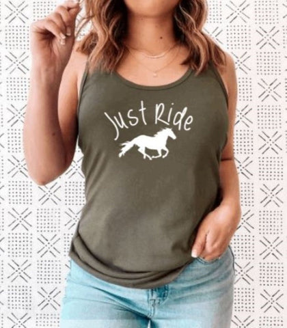 Just Ride Graphic Tank Top