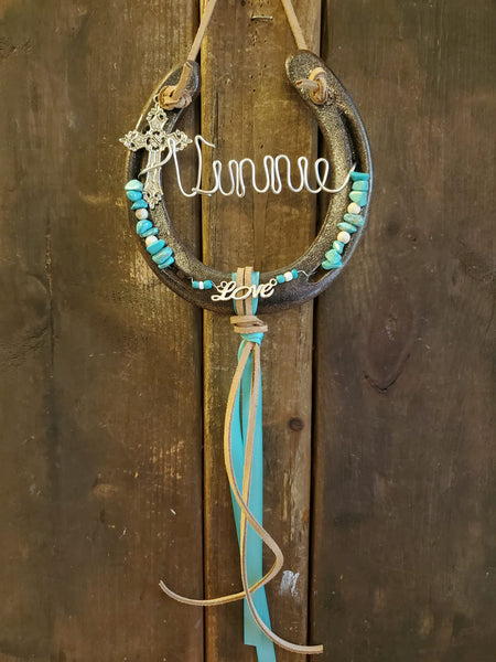 Horse Memorial Gift - The Blessing Rustic Horseshoe