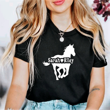 Load image into Gallery viewer, Running Horse Graphic T-shirt - Custom Gift
