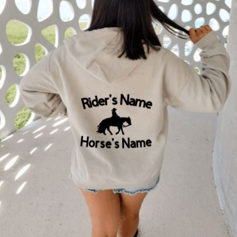 Horse Lover Name Hoodie for Western Pleasure Riders
